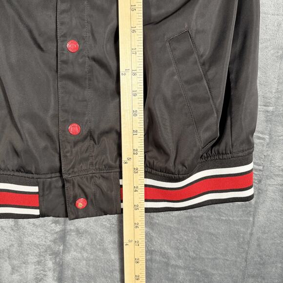 Tommy Hilfiger Red Black Letterman Jacket Size 16 18 Varsity Style - Picture 7 of 8